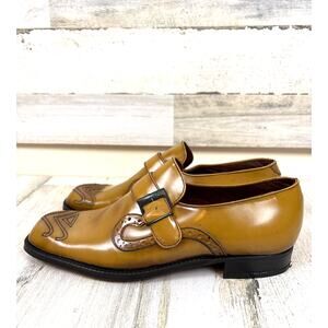 El Condor 8.5 Yellow Gold Leather Loafers Vintage Western Rustic Spanish